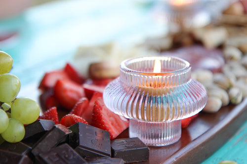 Glass 2-in-1 Taper/Tea Light Candle Holder