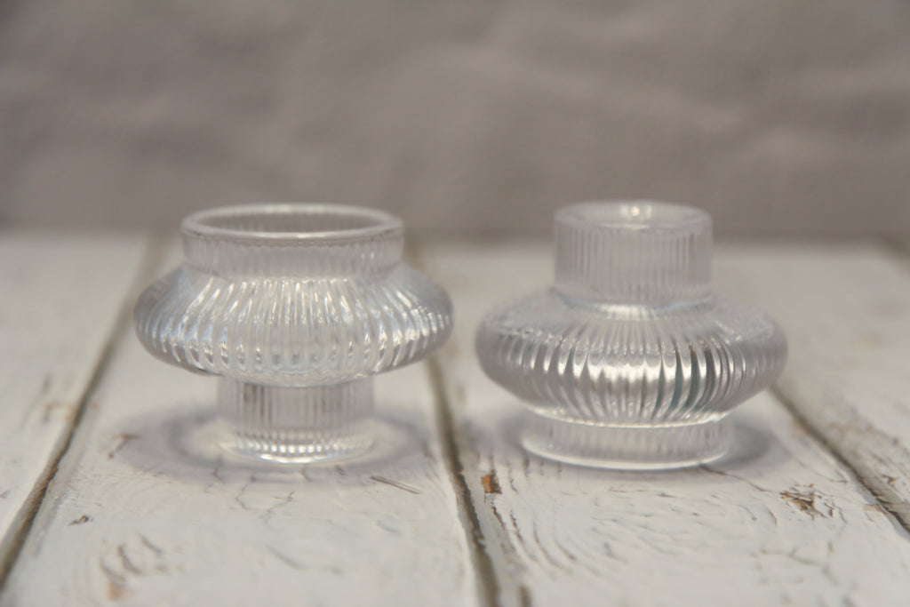 Glass 2-in-1 Taper/Tea Light Candle Holder