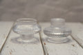 Glass 2-in-1 Taper & Tea Light Candle Holder Set
