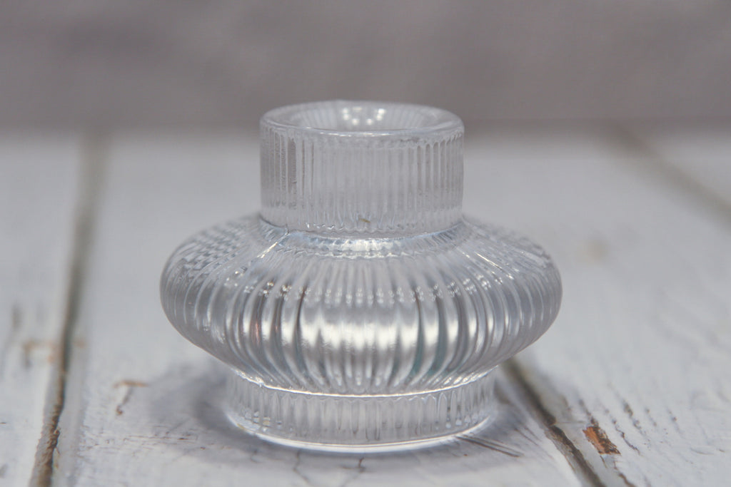 Glass 2-in-1 Taper/Tea Light Candle Holder